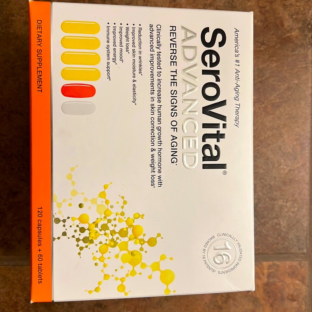 SeroVital Advanced. 120 Capsules +60 tablets.  America’s #1 Anti-Aging Therapy.